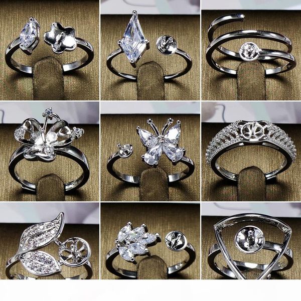 shining rings setting zircon solid s925 silver ring setting ring mounting ring blank diy jewelry 14 styles mix diy gift, Slivery;crystal
shining rings setting zircon solid s925 silver ring setting ring mounting ring blank diy jewelry 14 styles mix diy gift, Slivery;crystal