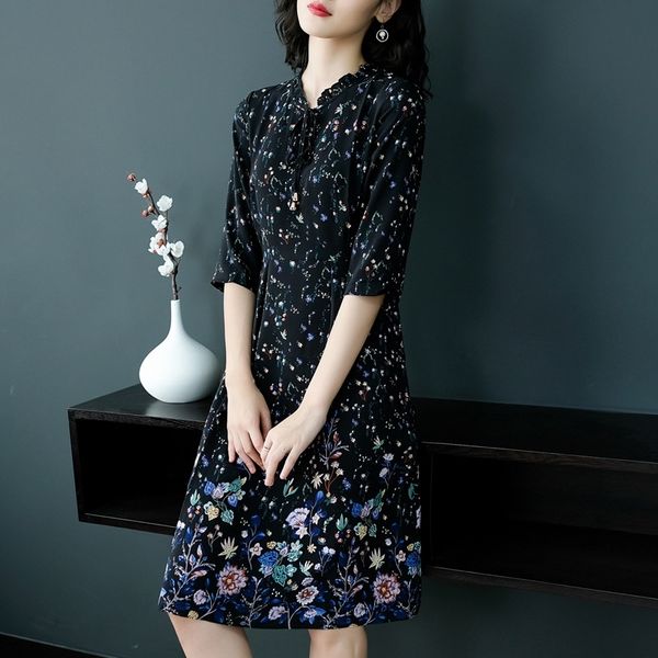 atacl spring 2020 new dress silk dress silkwomen's mid-length elegant mid-sleeve mulberry 2cgyq printed screen for women silk, Black;gray
atacl spring 2020 new dress silk dress silkwomen's mid-length elegant mid-sleeve mulberry 2cgyq printed screen for women silk, Black;gray