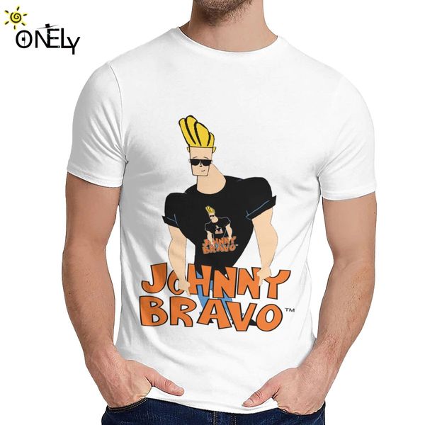 crewneck johnny bravo pop glasses cartoon t shirt graphic print pure t shirt sport hooded sweatshirt hoodie
