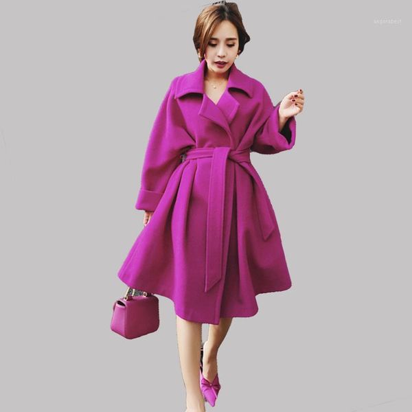 2020 women's wool coat retro winter violet solid color woolen jacket long outerwear female celebritie woolen hepburn oversized1, Black
2020 women's wool coat retro winter violet solid color woolen jacket long outerwear female celebritie woolen hepburn oversized1, Black