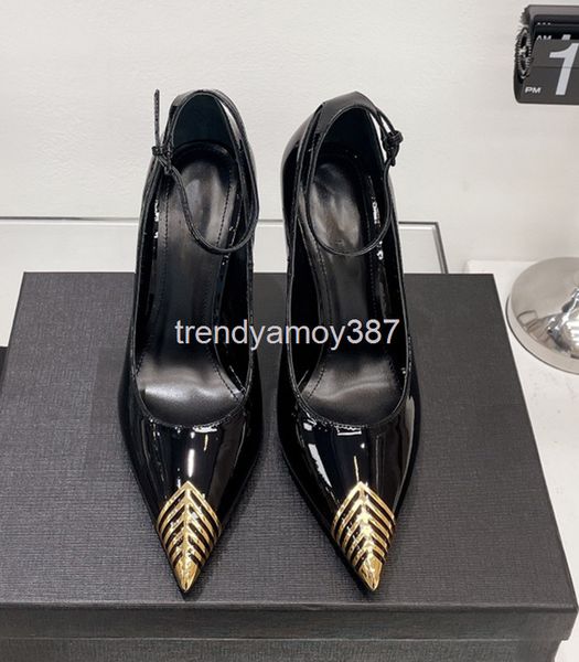 dress shoes metal iron head single shoes early spring cowhide pointed thin heel catwalk high heels avant-garde ol professional, Black
dress shoes metal iron head single shoes early spring cowhide pointed thin heel catwalk high heels avant-garde ol professional, Black