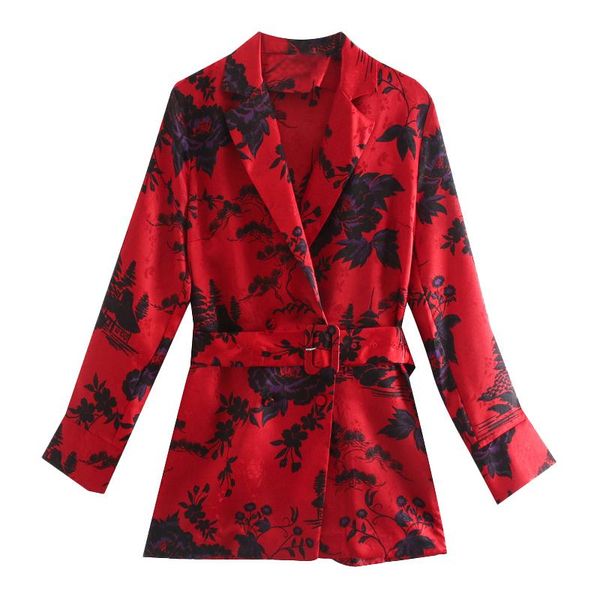 women's suits & blazers malina vintage side split notched women fashion printed jackets elegant loose tie belt waist female ladies, White;black
women's suits & blazers malina vintage side split notched women fashion printed jackets elegant loose tie belt waist female ladies, White;black