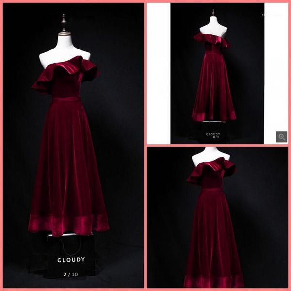 2019 new arrival burgundy velvet a line off the shoulder prom dresses strapless ruffled length elegant prom gowns, White;black
2019 new arrival burgundy velvet a line off the shoulder prom dresses strapless ruffled length elegant prom gowns, White;black