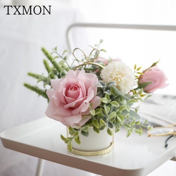 nordic artificial silk flowers set(flower+vase) ceramic golden vase rose simulation plant potted home decoration fake flower pot
nordic artificial silk flowers set(flower+vase) ceramic golden vase rose simulation plant potted home decoration fake flower pot