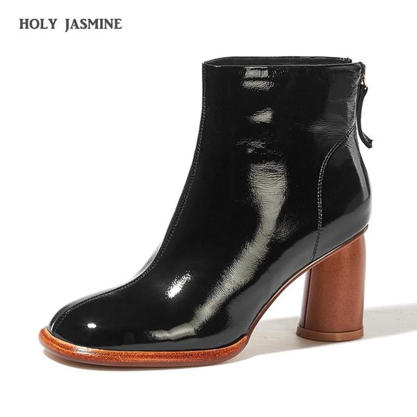 boots genuine leather 7cm high heels zipper round toe keep warm plus size movie star office lady handmade ankle 2021 autumn, Black
boots genuine leather 7cm high heels zipper round toe keep warm plus size movie star office lady handmade ankle 2021 autumn, Black