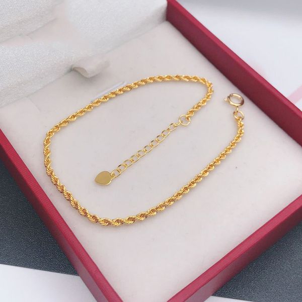 fine au750 real 18k yellow gold bracelet women luck rope chain with extension chain link bracelet 16+3cm gift 1028, Black
fine au750 real 18k yellow gold bracelet women luck rope chain with extension chain link bracelet 16+3cm gift 1028, Black