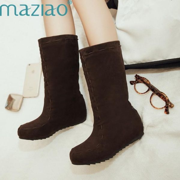 big size 34-47 new fashion flat boots women snow boots slip-on round toe women winter wedge shoes maziao, Black
big size 34-47 new fashion flat boots women snow boots slip-on round toe women winter wedge shoes maziao, Black