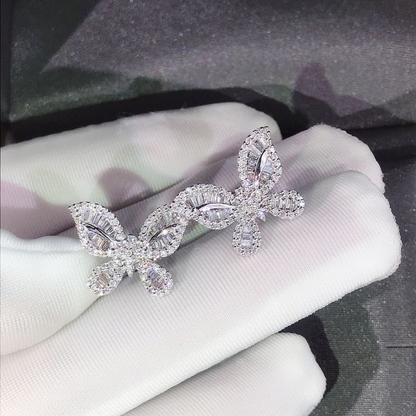 japanese and korean fashion butterfly earrings inlaid with diamond temperament simple 925 silver needle anti allergy ear jewelry women', Golden 
japanese and korean fashion butterfly earrings inlaid with diamond temperament simple 925 silver needle anti allergy ear jewelry women', Golden