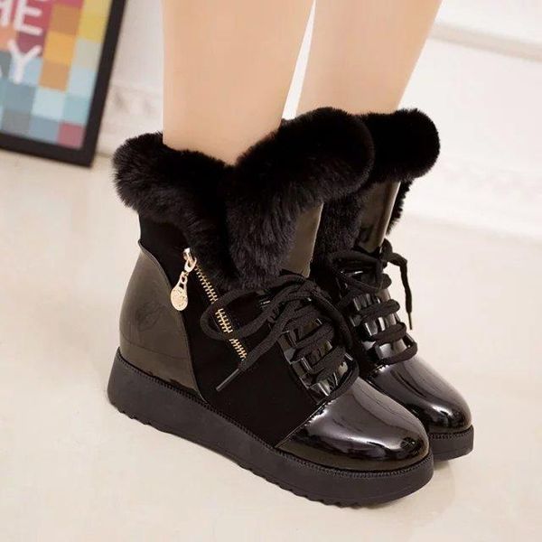winter new plush plush short boots snow boots women's new lace up thermal cotton foreign trend, Black
winter new plush plush short boots snow boots women's new lace up thermal cotton foreign trend, Black