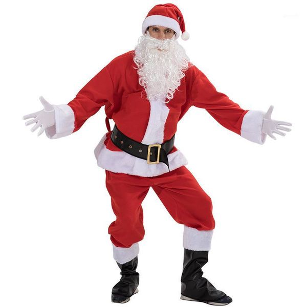 santa claus costume plush father fancy clothes xmas cosplay props men coat pant gloves beard belt hat shoes christmas set1, Black;red
santa claus costume plush father fancy clothes xmas cosplay props men coat pant gloves beard belt hat shoes christmas set1, Black;red