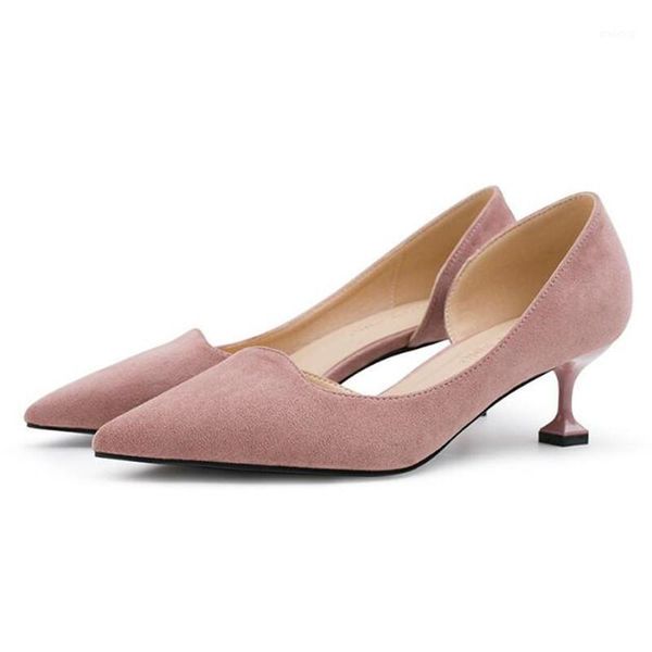 dress shoes women's high heels women pumps flock slip on 5cm thin pointed toe shallow mujer bombas size 35-421, Black
dress shoes women's high heels women pumps flock slip on 5cm thin pointed toe shallow mujer bombas size 35-421, Black