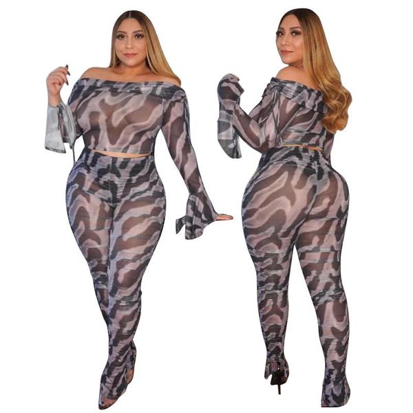 women's tracksuits striped print women plus size mesh two-piece set 2021 spring nightclub see-through slash neck cop skinny pants, Gray
women's tracksuits striped print women plus size mesh two-piece set 2021 spring nightclub see-through slash neck cop skinny pants, Gray