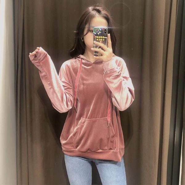 women's hoodies & sweatshirts 2021 autumn women solid hooded collar long sleeve female fashion casual clothes, Black
women's hoodies & sweatshirts 2021 autumn women solid hooded collar long sleeve female fashion casual clothes, Black