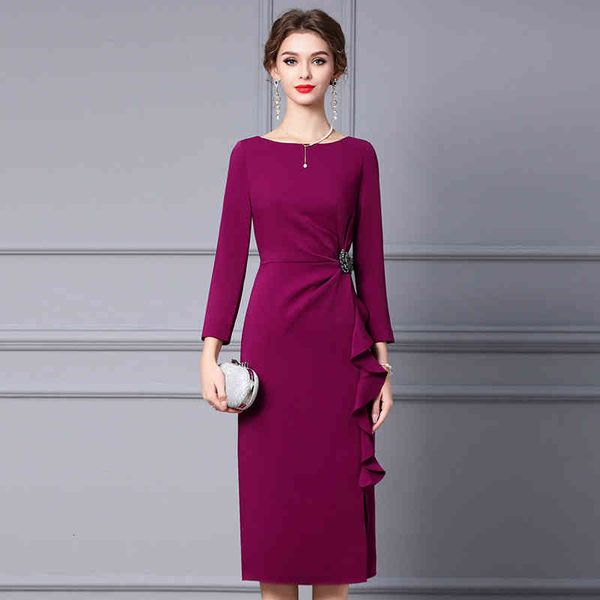 Casual Dresses Zhili purple dress high-end autumn lady temperament close waist thin medium length skirt T1WK, Black;gray
Casual Dresses Zhili purple dress high-end autumn lady temperament close waist thin medium length skirt T1WK, Black;gray