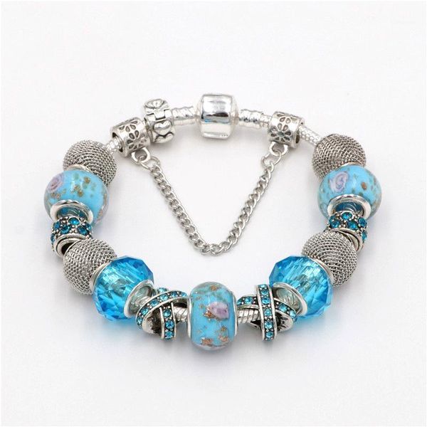2020 new blue crystal / glass chamilia beads cute fashion elegant charm silver plated bracelet and bracelet female gifts1, Golden;silver
2020 new blue crystal / glass chamilia beads cute fashion elegant charm silver plated bracelet and bracelet female gifts1, Golden;silver