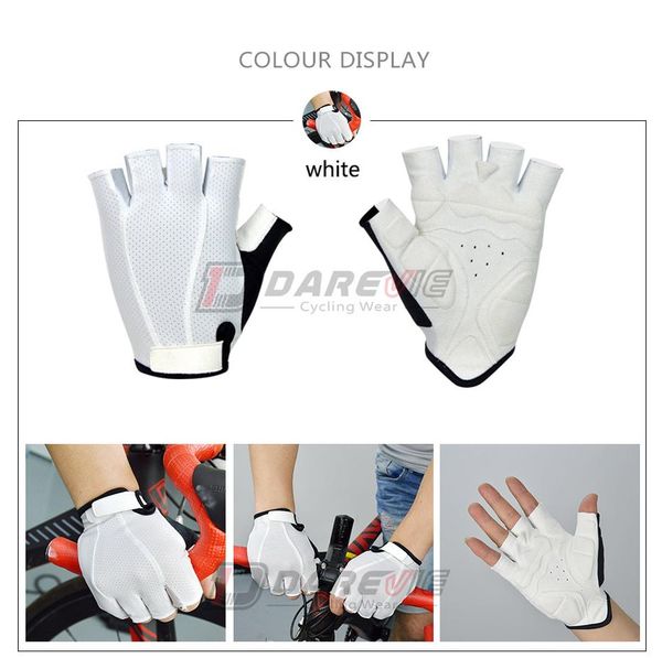 darevie cycling gloves light soft half finger cycling gloves breathable bike glove pad shockproof breathable bike cycling gloves wmtgwa, Black