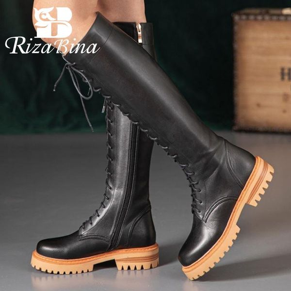 rizabina натуральной кожи новых женщин колено сапоги крест ремешок круглый toe zipper обувь зимние теплые сапоги женщины партия обувь размер, Black
rizabina натуральной кожи новых женщин колено сапоги крест ремешок круглый toe zipper обувь зимние теплые сапоги женщины партия обувь размер, Black