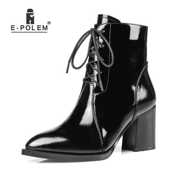 fashion female genuine leather boots punk lace-up ankle boots high thick heel women teenage girl's pointed toe boot, Black
fashion female genuine leather boots punk lace-up ankle boots high thick heel women teenage girl's pointed toe boot, Black