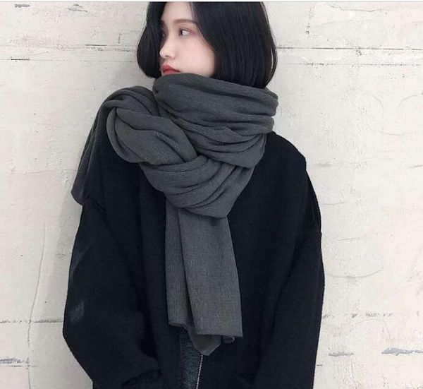 scarves korean pure color knitted wool scarf for women's autumn and winter thickening warmth keeping students, Blue;gray
scarves korean pure color knitted wool scarf for women's autumn and winter thickening warmth keeping students, Blue;gray