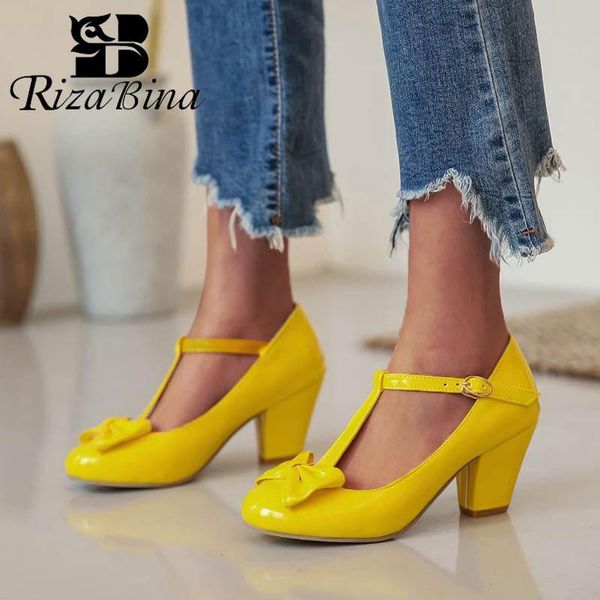 rizabina plus size 32-48 women high heels shoes spring sweet bowknot casual office lady pumps t-strap round toe party footwear, Black
rizabina plus size 32-48 women high heels shoes spring sweet bowknot casual office lady pumps t-strap round toe party footwear, Black