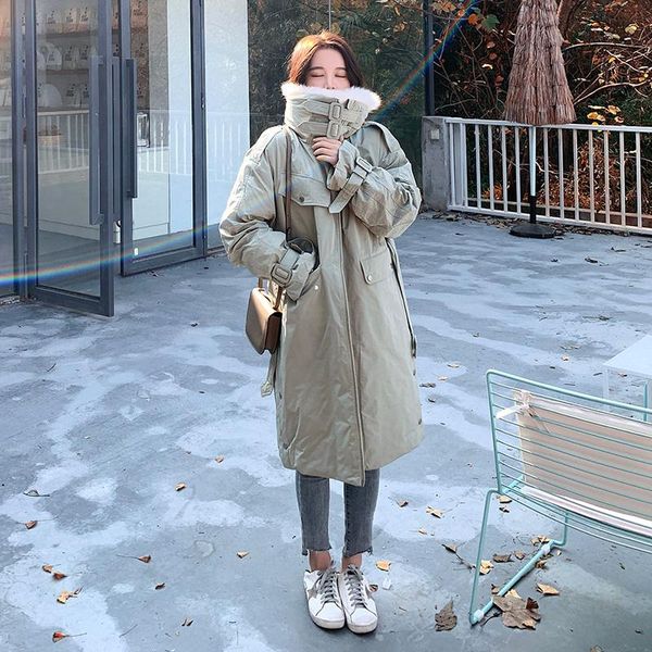women's down & parkas 2021 winter female jacket large fur collar long coat fashion thick warm loose casual oversized women m32, Black
women's down & parkas 2021 winter female jacket large fur collar long coat fashion thick warm loose casual oversized women m32, Black