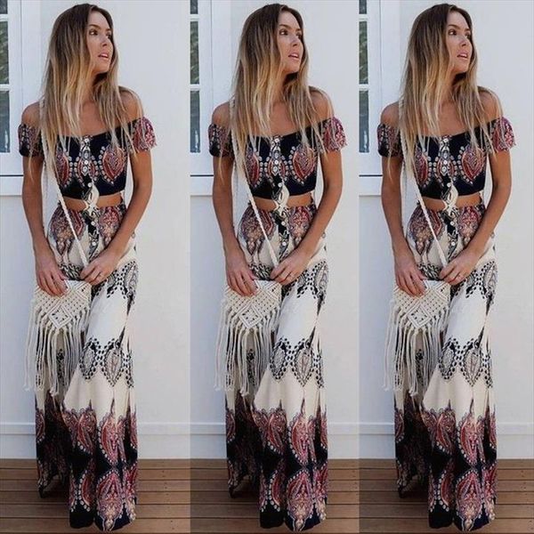 boho print summer women strapless two piece set slash neck short sleeve crop amp;long skirts beach maxi skirts suit, Gray
boho print summer women strapless two piece set slash neck short sleeve crop amp;long skirts beach maxi skirts suit, Gray