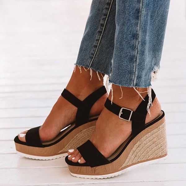 sandals women 2021 wedges shoes high heels casual platform print comfortable summer ankle-strap woman sandals1, Black
sandals women 2021 wedges shoes high heels casual platform print comfortable summer ankle-strap woman sandals1, Black