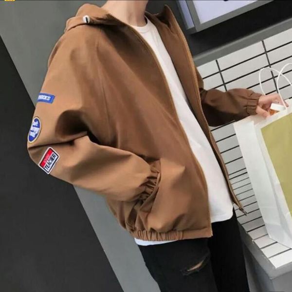 2020 new men's jacket casual loose coat youth wear students spring and autumn coat sports wear jackets harajuku sportswear, Black;brown
2020 new men's jacket casual loose coat youth wear students spring and autumn coat sports wear jackets harajuku sportswear, Black;brown