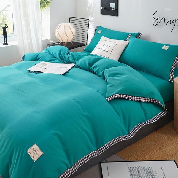fresh dark green 4pcs bedding set flat sheet+duvet cover+2pc pillowcase bed set home textile bed cover sheet single/double1
fresh dark green 4pcs bedding set flat sheet+duvet cover+2pc pillowcase bed set home textile bed cover sheet single/double1