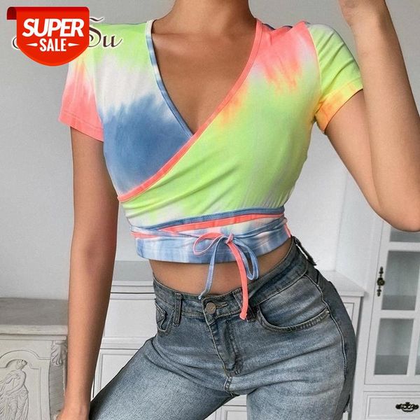 artsu v neck short sleeve lace up tie dye print crop 2020 summer women fashion chic basic t shirt streetwear asts28016 #az7o, White
artsu v neck short sleeve lace up tie dye print crop 2020 summer women fashion chic basic t shirt streetwear asts28016 #az7o, White