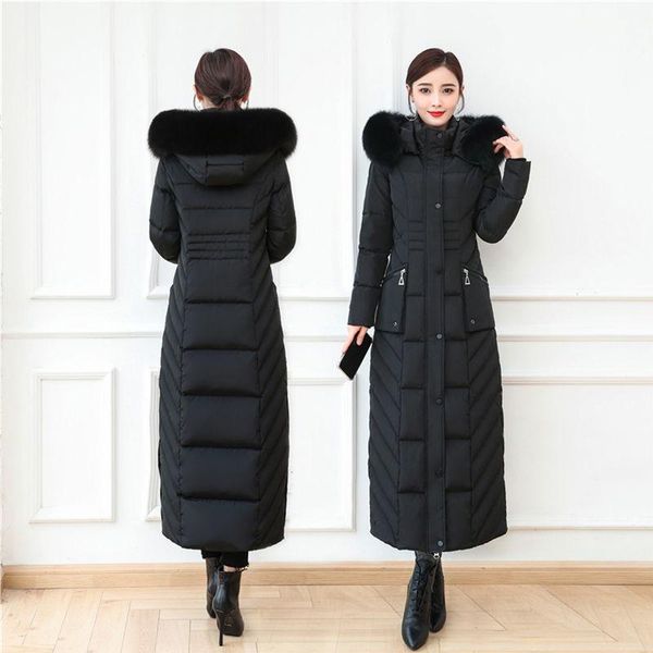 women 2020 winter new white duck down x-long jackets female real fur collar outwears ladies thick warm slim parka coats p107, Black
women 2020 winter new white duck down x-long jackets female real fur collar outwears ladies thick warm slim parka coats p107, Black