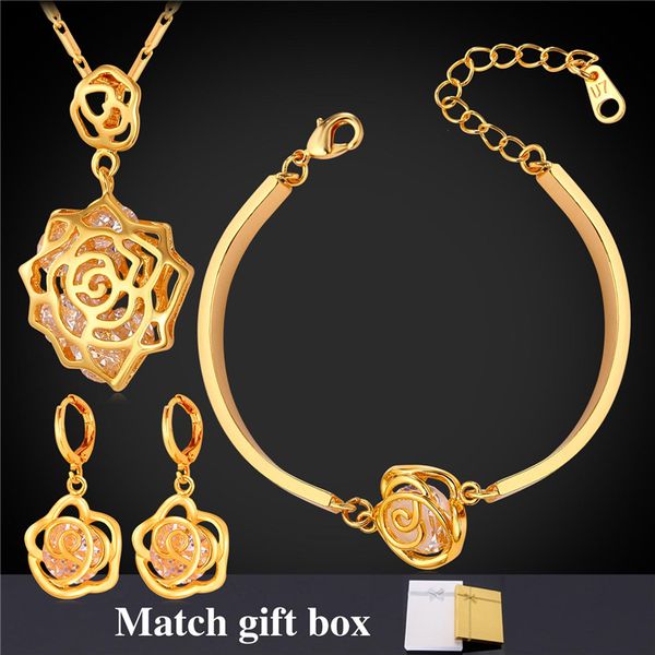 elegant rose pendants necklaces charm bracelets drop earrings 18k real gold plated cubic zirconia party jewelry, Black
elegant rose pendants necklaces charm bracelets drop earrings 18k real gold plated cubic zirconia party jewelry, Black
