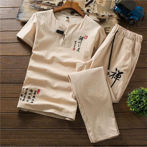 men's jackets summer short sleeve suit pants chinese youth t-shirt v collar slim two-piece fashion, Black;brown
men's jackets summer short sleeve suit pants chinese youth t-shirt v collar slim two-piece fashion, Black;brown
