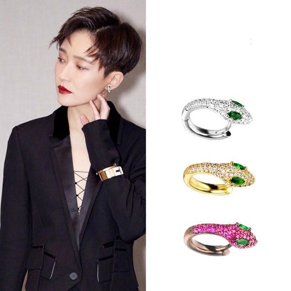 colorful crystal zirconia snake earrings punk style white/black gold color small hoop earrings jewelry, Golden;silver
colorful crystal zirconia snake earrings punk style white/black gold color small hoop earrings jewelry, Golden;silver