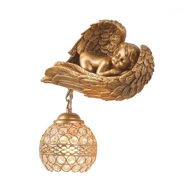 european angel wall lamp living room creative bedroom bedside retro aisle stair background wall resin crystal led light1
european angel wall lamp living room creative bedroom bedside retro aisle stair background wall resin crystal led light1