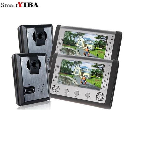 smartyiba 7 inch lcd video door phone doorbell intercom kit 2-camera 2-monitor night vision with ir-cut hd 700tvl camera
smartyiba 7 inch lcd video door phone doorbell intercom kit 2-camera 2-monitor night vision with ir-cut hd 700tvl camera