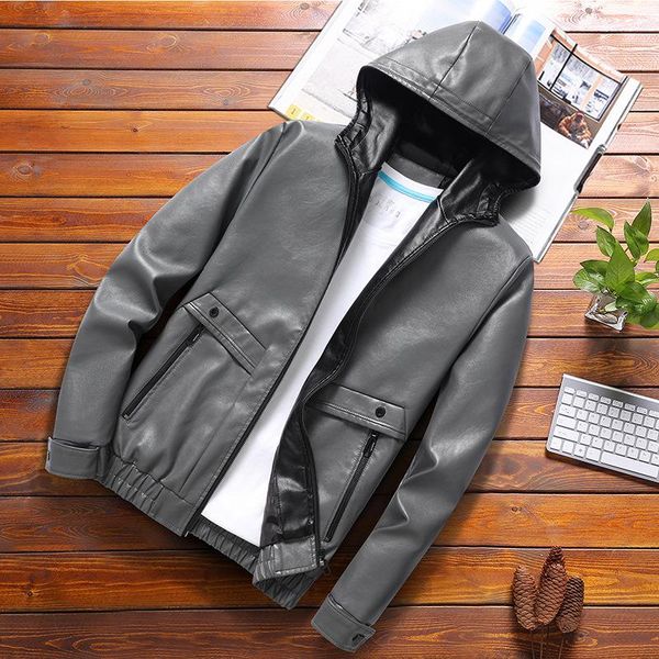 men's jackets men clothingautumn and winter slim hooded pu leather jacket casual for clothes, Black;brown
men's jackets men clothingautumn and winter slim hooded pu leather jacket casual for clothes, Black;brown