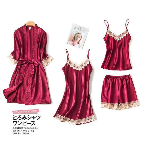sleeping dress women 2020 summer new silk satin nighty for ladies night wear lace nightgown plus size home wear nightdress1, Black;red
sleeping dress women 2020 summer new silk satin nighty for ladies night wear lace nightgown plus size home wear nightdress1, Black;red