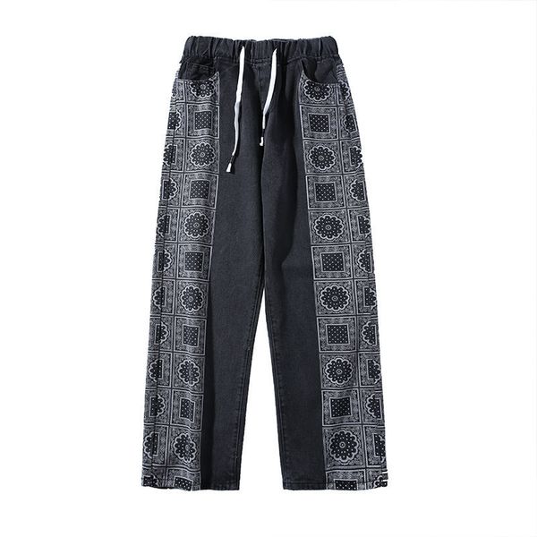men's brem 2021 spring and fall new contrast male seam in fashionable jeans washed baggy pants l6q9, Blue
men's brem 2021 spring and fall new contrast male seam in fashionable jeans washed baggy pants l6q9, Blue