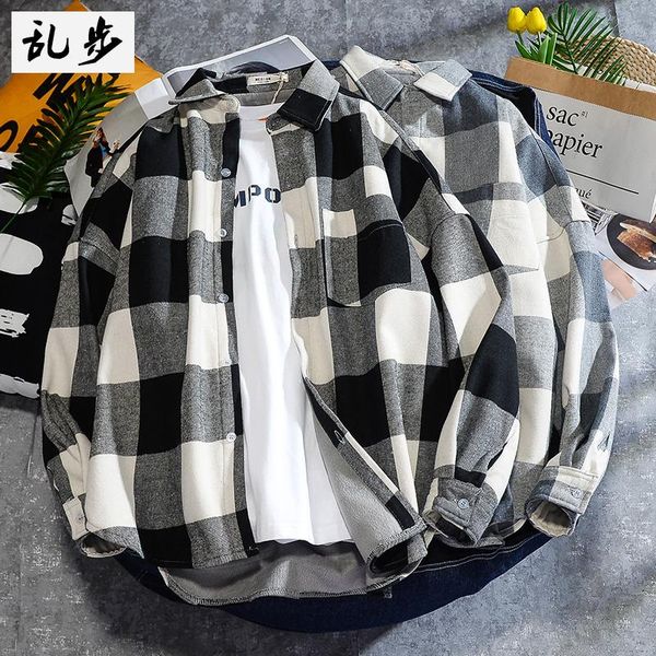 thicken warm lattice men shirt spring button black shirt men loose casual vintage japanese high street mens coat mm60ncs, White;black
thicken warm lattice men shirt spring button black shirt men loose casual vintage japanese high street mens coat mm60ncs, White;black