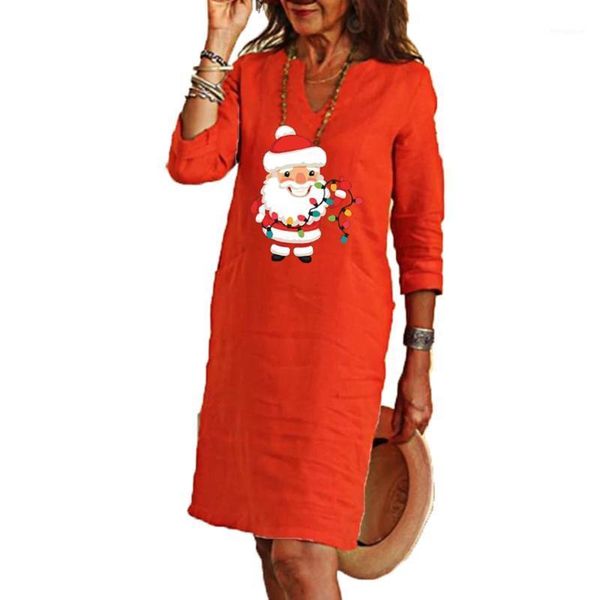christmas women dress cute cartoon santa claus printed vestido female v neck three quarter sleeve xmas dresses large size1, Black;gray
christmas women dress cute cartoon santa claus printed vestido female v neck three quarter sleeve xmas dresses large size1, Black;gray