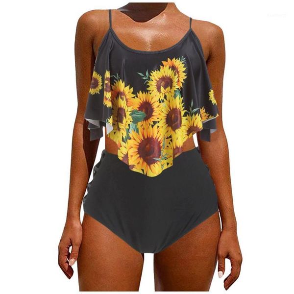 38# 2020 new summer women bikinis set women push-up padded flounce lattice sunflower print flounce tankini swimwear bathing suit1, White;black
38# 2020 new summer women bikinis set women push-up padded flounce lattice sunflower print flounce tankini swimwear bathing suit1, White;black