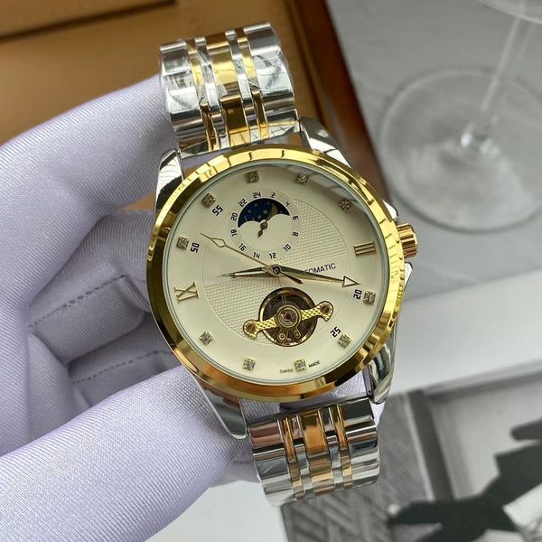 3a men's watch mechanical watches luxury wristwatches automatic mechanical movement hollow out design 42*11mm, Slivery;brown
3a men's watch mechanical watches luxury wristwatches automatic mechanical movement hollow out design 42*11mm, Slivery;brown