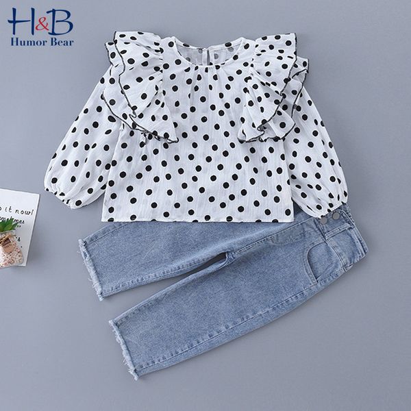 humor bear girls sets spring autumn fashion polka dot shirt +high waist jeans middle small children's suit clothingx1019, White
humor bear girls sets spring autumn fashion polka dot shirt +high waist jeans middle small children's suit clothingx1019, White