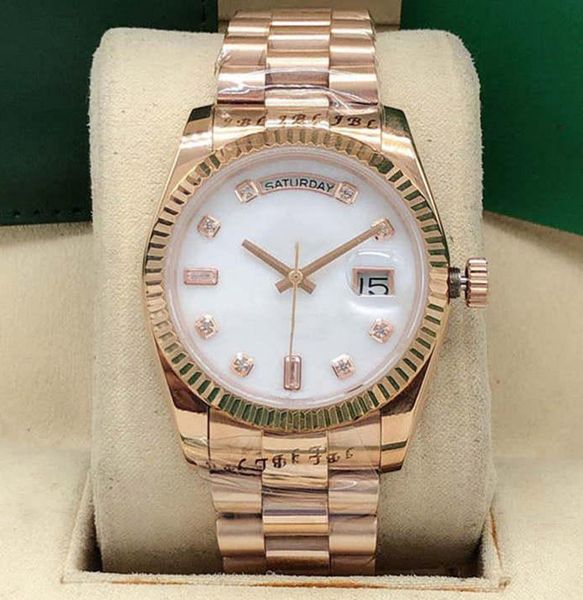 36mm women's automatic mechanical watch ladies watches day-date womens stainless steel folding buckle sport waterproof fashion wristwat, Slivery;brown
36mm women's automatic mechanical watch ladies watches day-date womens stainless steel folding buckle sport waterproof fashion wristwat, Slivery;brown