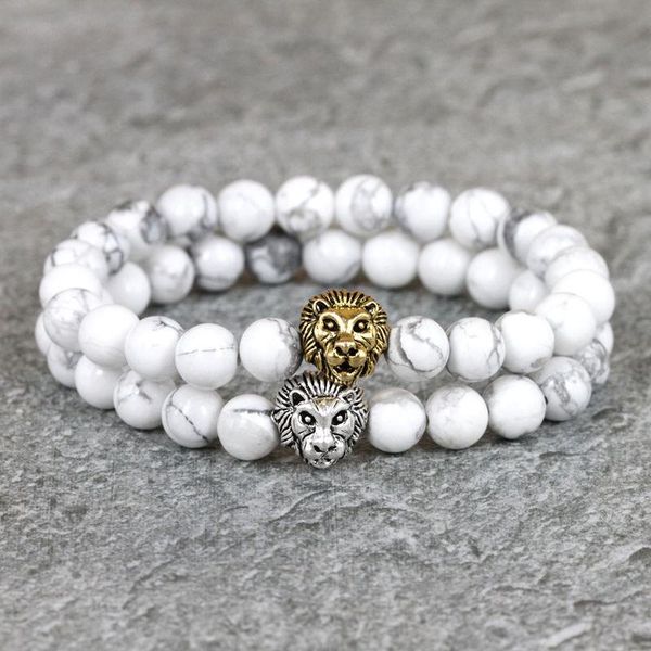charm bracelets charming lion men antique wholesale 8mm white howlite natural stone bead hand leo buddha homme, Golden;silver
charm bracelets charming lion men antique wholesale 8mm white howlite natural stone bead hand leo buddha homme, Golden;silver