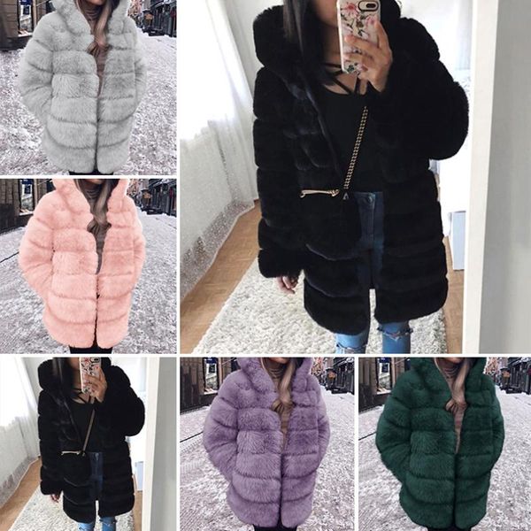 1.3 kg luxury faux fur coats large size women winter plush thick long jacket with hood women fake fur collar slim outerwear, Black
1.3 kg luxury faux fur coats large size women winter plush thick long jacket with hood women fake fur collar slim outerwear, Black