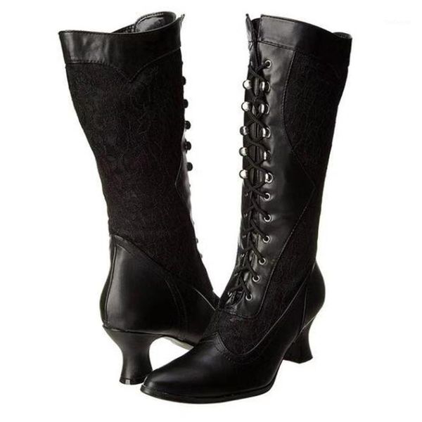 boots women's 2021 high heeled fleeces motorcycle fashion lace pointed toe shoes side zip mid-tube gothic punk footwear1, Black
boots women's 2021 high heeled fleeces motorcycle fashion lace pointed toe shoes side zip mid-tube gothic punk footwear1, Black
