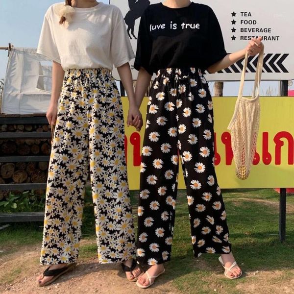 2020 summer womens chiffon wide leg trousers lady loose high waist streetwear women flower print casual pants women1, Black;white
2020 summer womens chiffon wide leg trousers lady loose high waist streetwear women flower print casual pants women1, Black;white