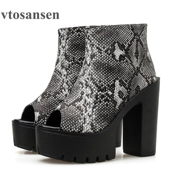 snake print women boots high heels platform with zipper open toe spring female nightclub party shoes, Black
snake print women boots high heels platform with zipper open toe spring female nightclub party shoes, Black